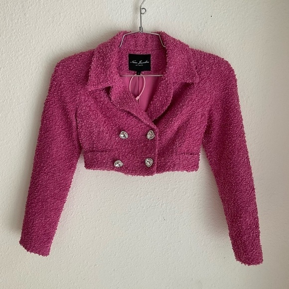 Nana Jacqueline Jackets & Blazers - NWT Nana Jacqueline Pink Cropped Blazer